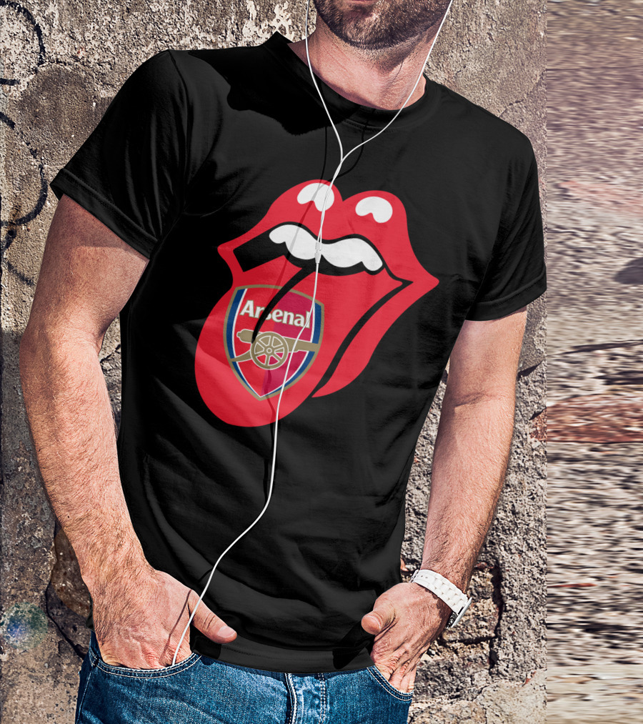 Arsenal Logo With Red Tongue T-Shirt