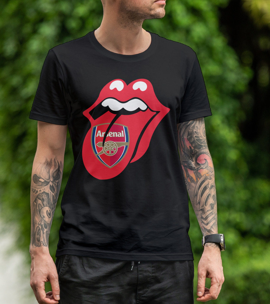 Arsenal Logo With Red Tongue T-Shirt