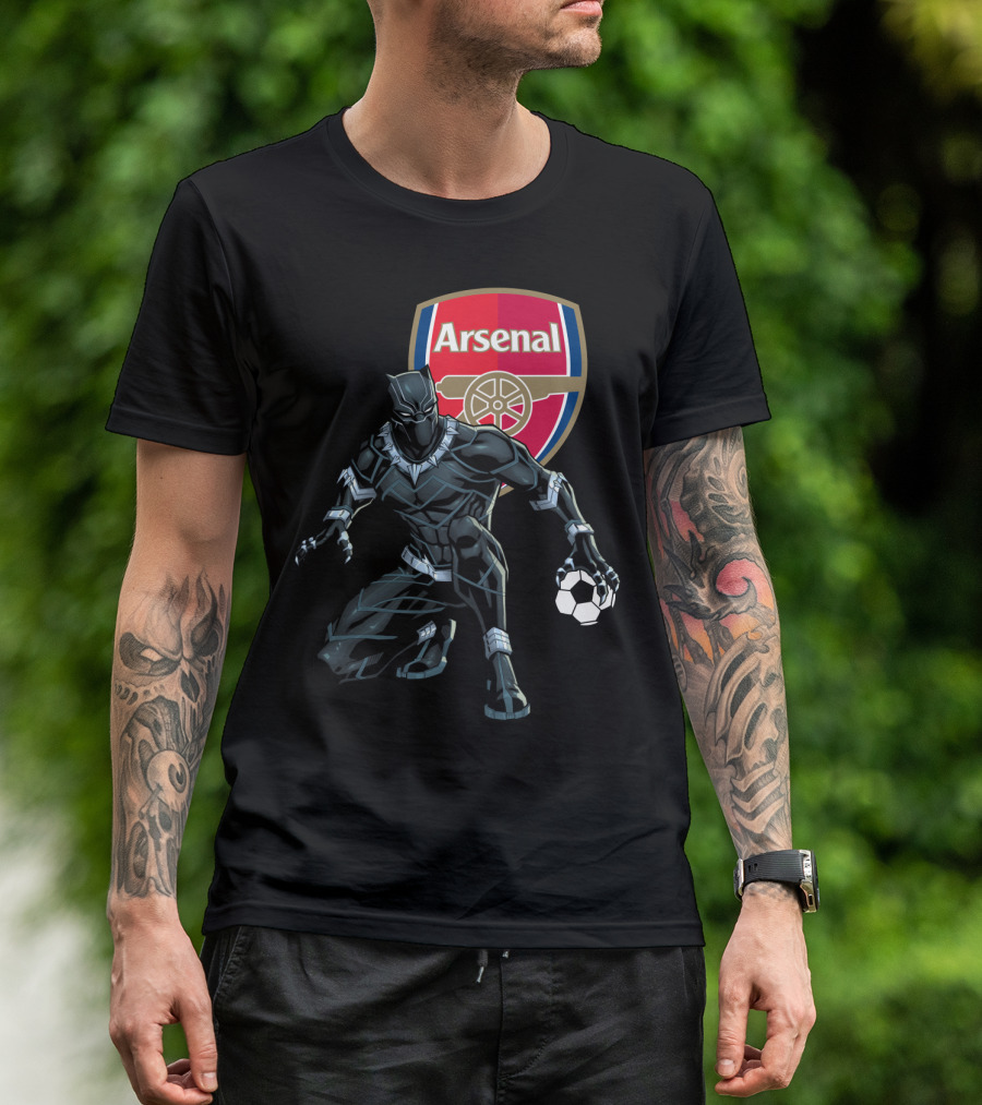 Arsenal Black Panther Football T-Shirt