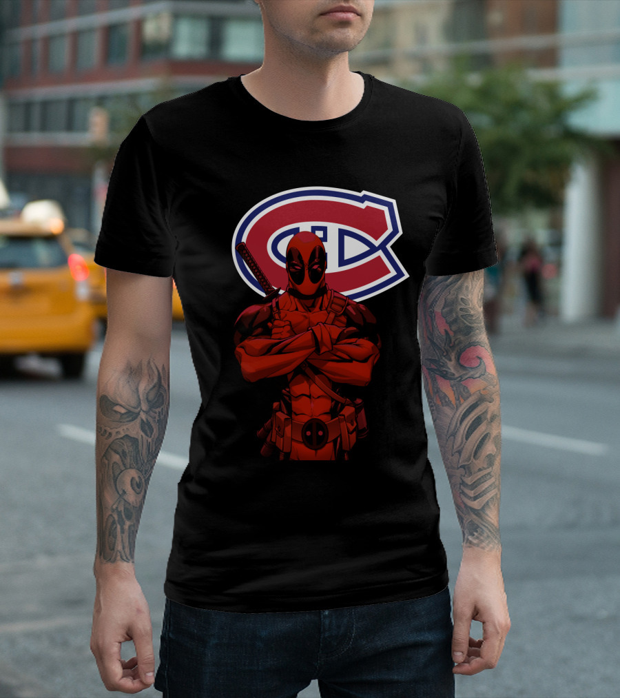 Montreal Canadiens Deadpool Crossover T-Shirt