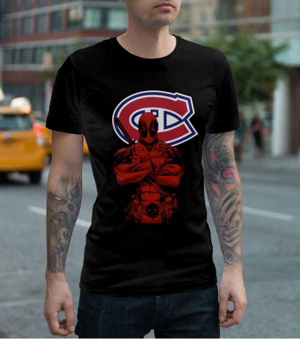 Montreal Canadiens Deadpool Crossover T-Shirt
