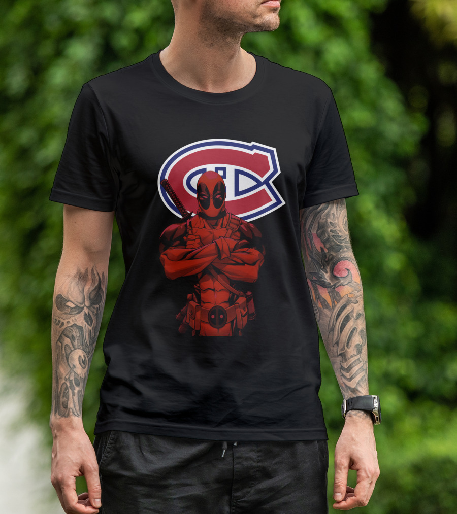 Montreal Canadiens Deadpool Crossover T-Shirt