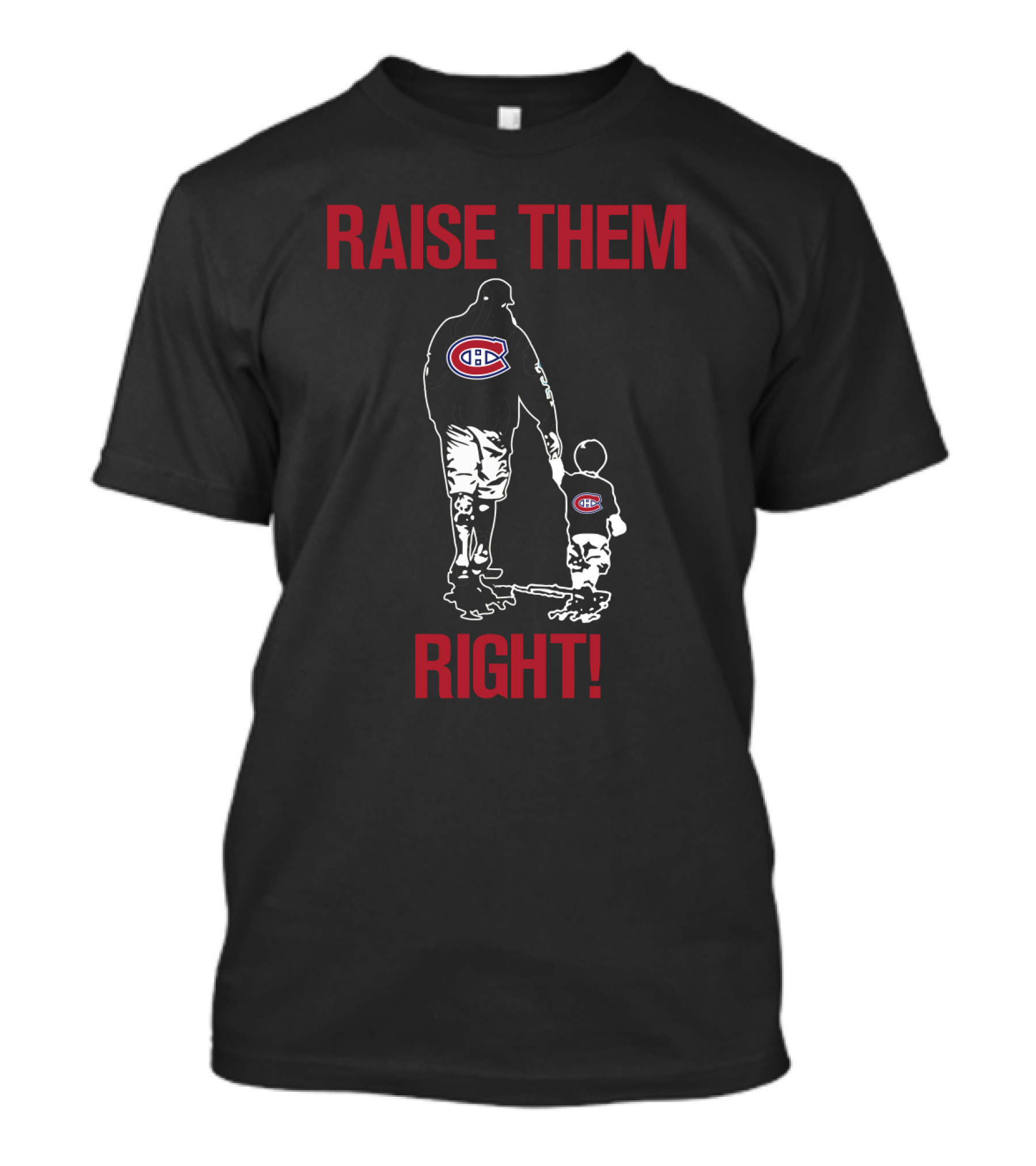 Montreal Canadiens Raise Them Right Father Child T-Shirt