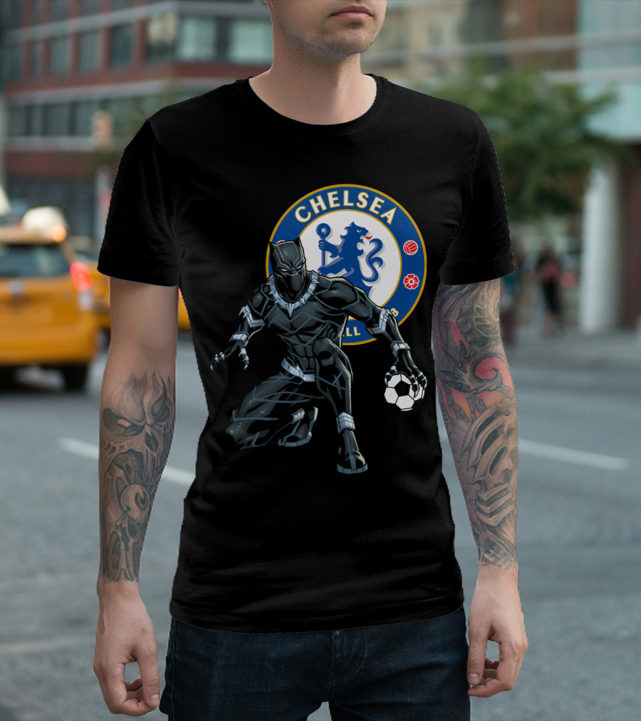 Chelsea Football Club Black Panther Soccer Crossover T-Shirt