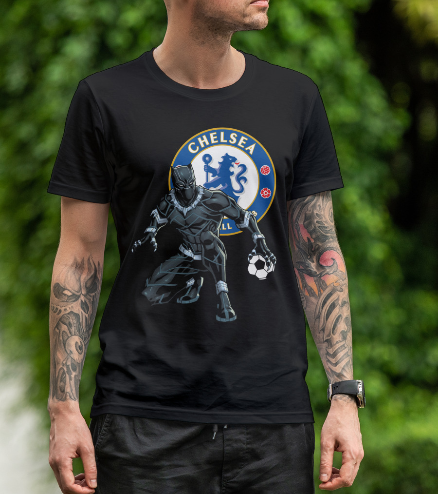 Chelsea Football Club Black Panther Soccer Crossover T-Shirt