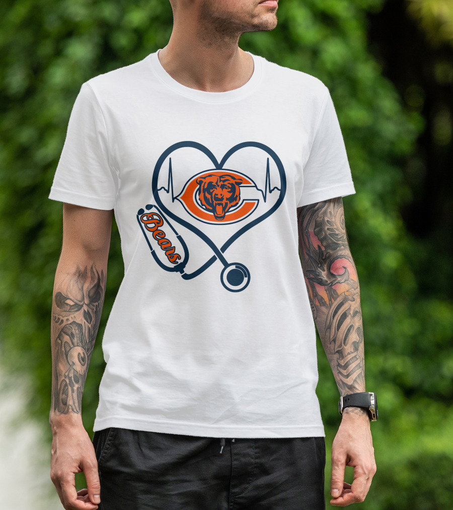 Bears Heartbeat Nurse Stethoscope T-Shirt