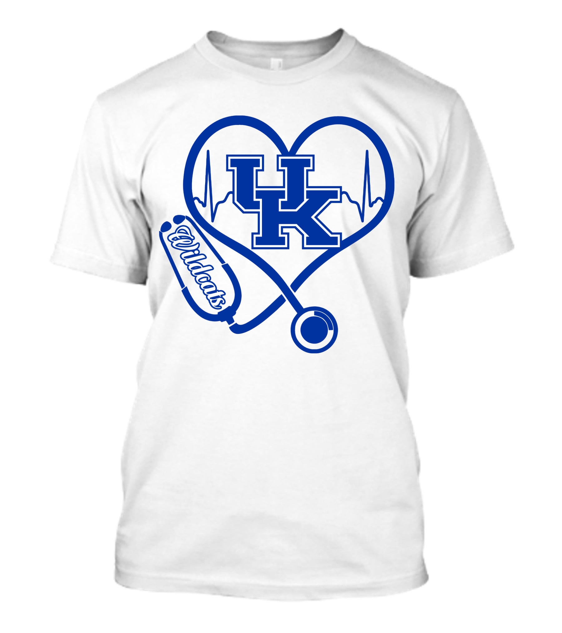 Uk Wildcats Heartbeat Stethoscope Nurse Kentucky T-Shirt