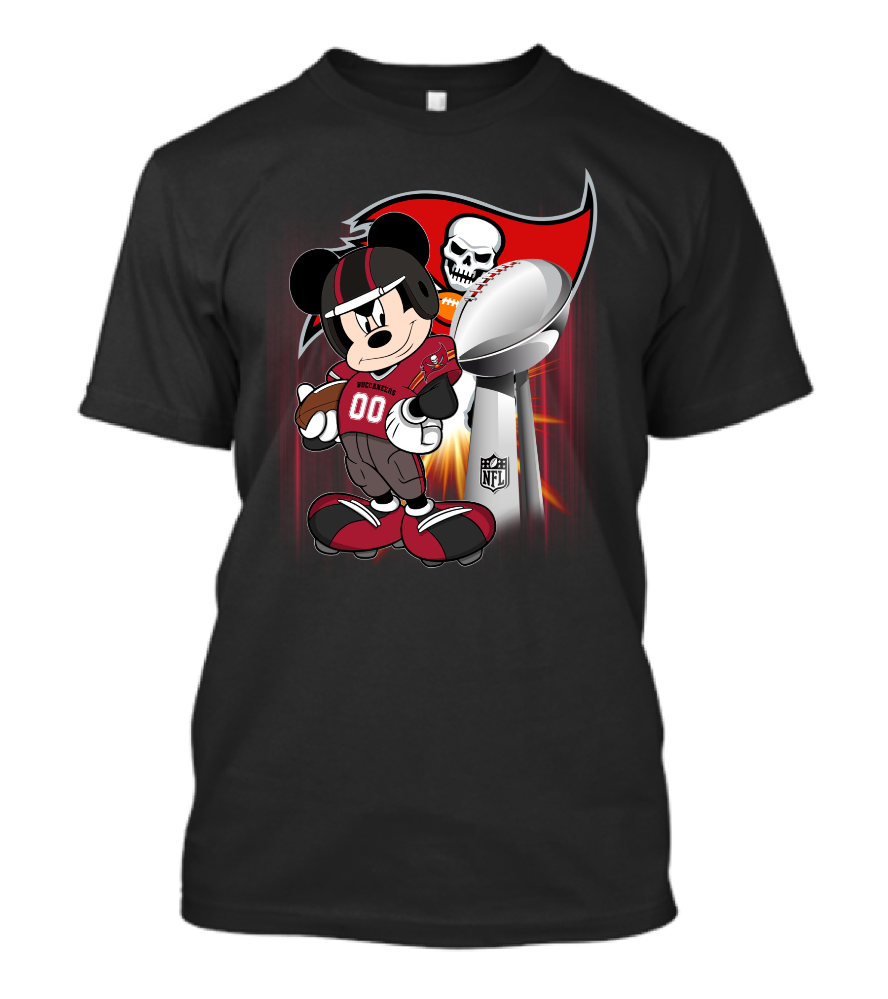 Mickey Buccaneers NFL Super Bowl Trophy Football Fan T-Shirt