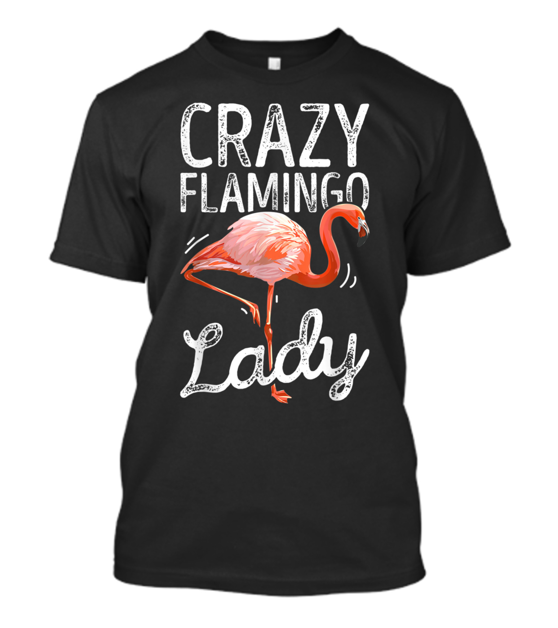 Crazy Flamingo Lady Pink Bird Lovers T-Shirt
