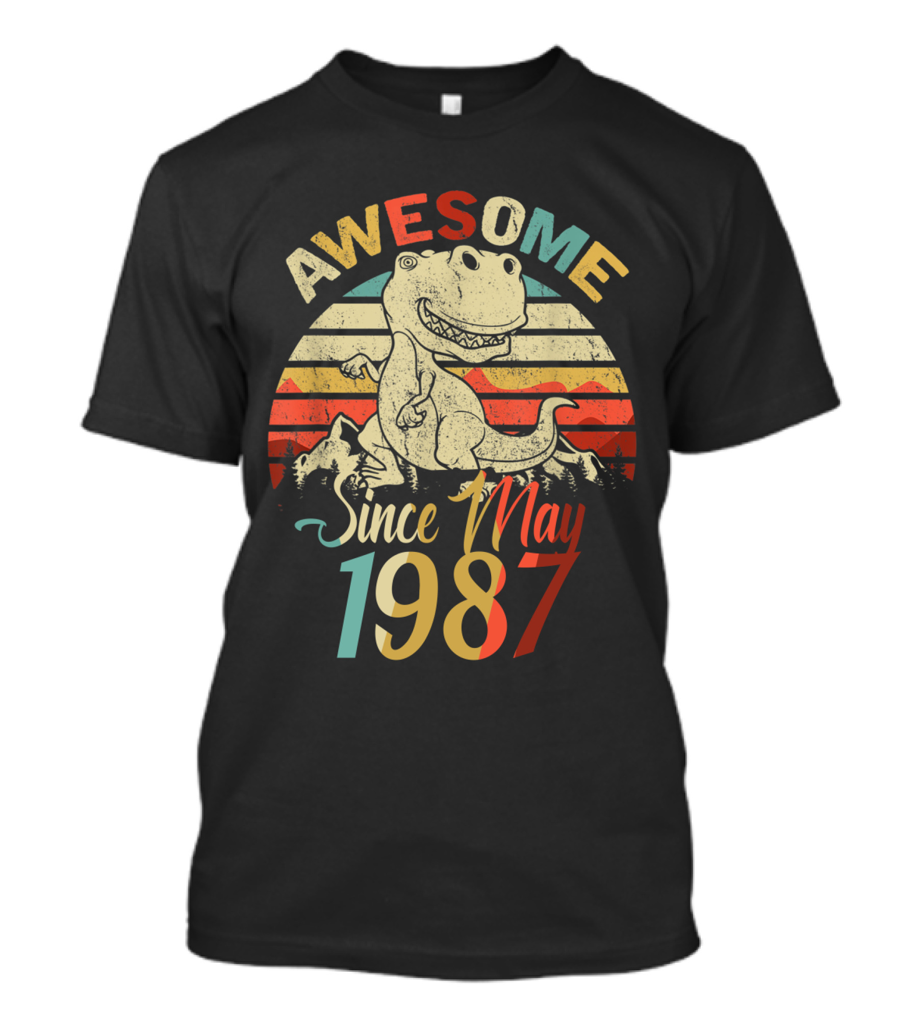 Awesome Since May 1987 Vintage Dinosaur T-Shirt