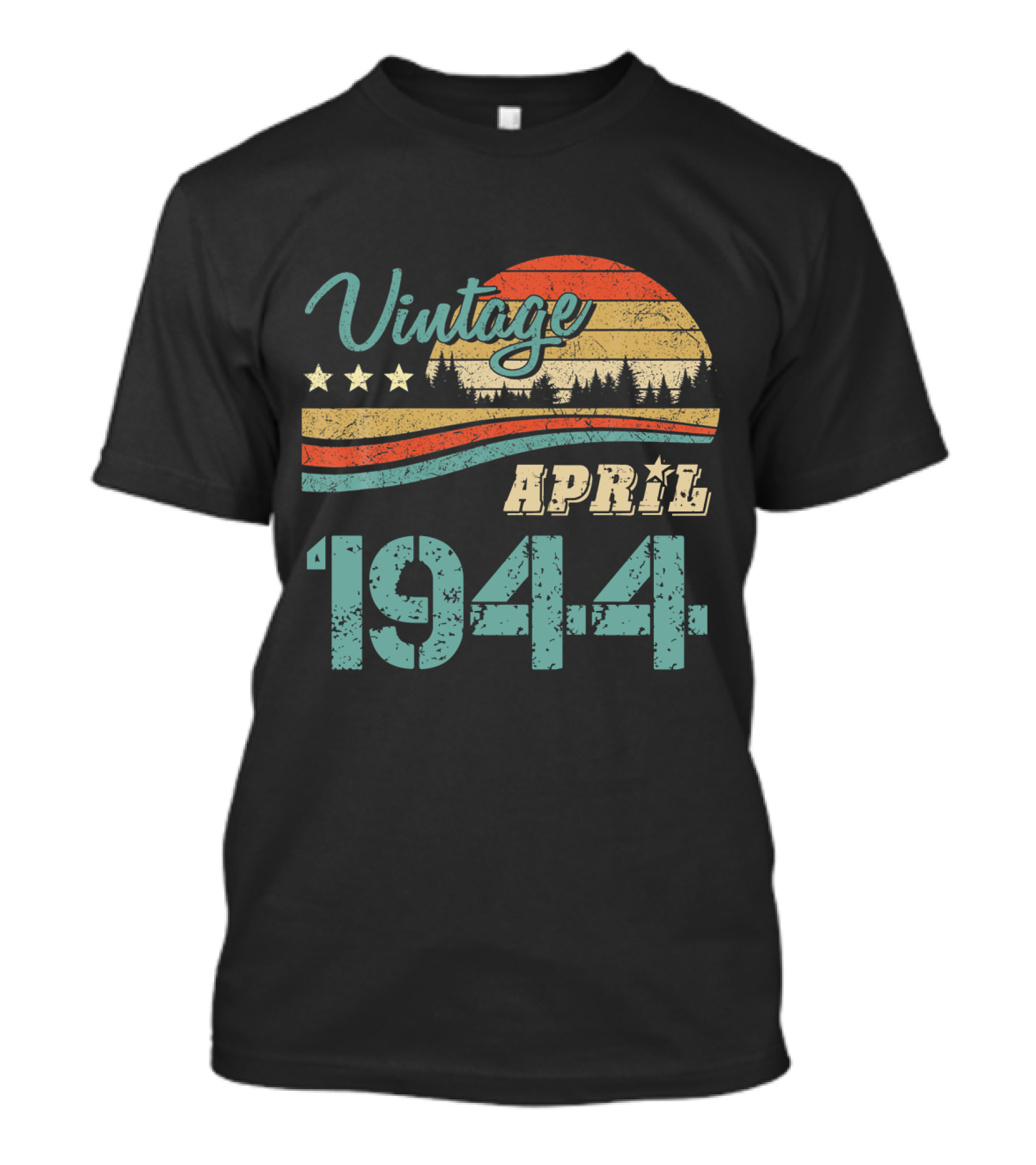 Vintage April 1944 Retro Sunset T-Shirt