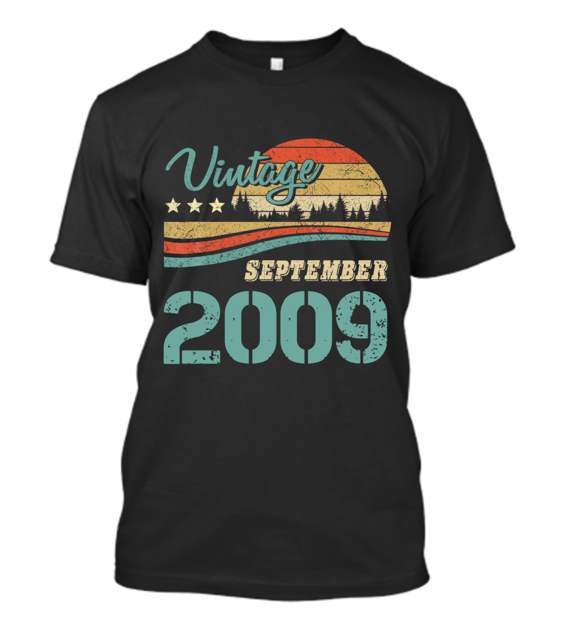Vintage September 2009 Forest Sunset T-Shirt