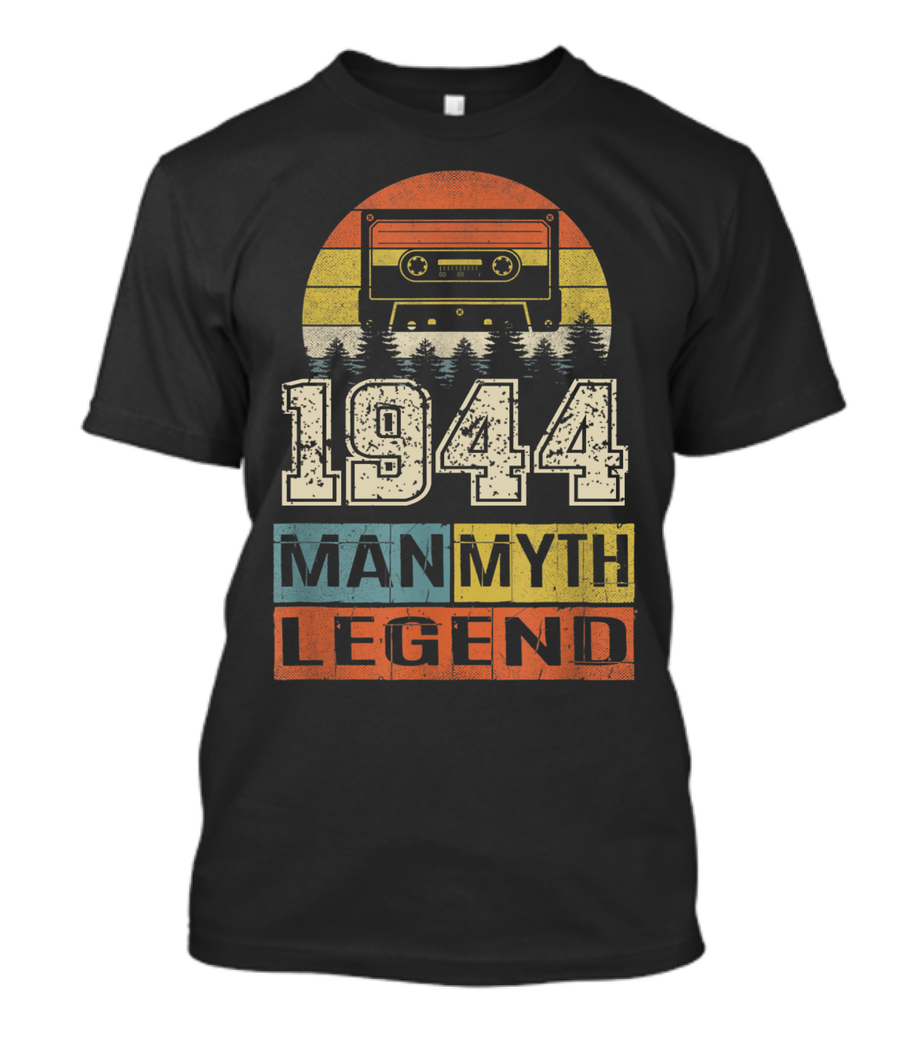 1944 Man Myth Legend Cassette Tape Sunset T-Shirt