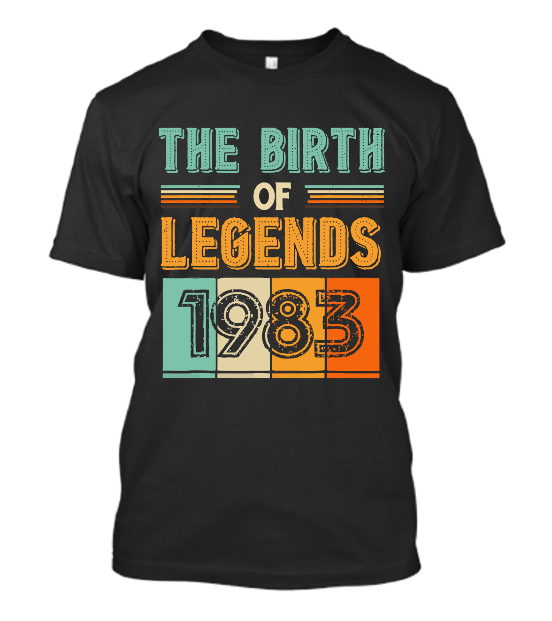 The Birth Of Legends 1983 Vintage Retro Typography T-Shirt