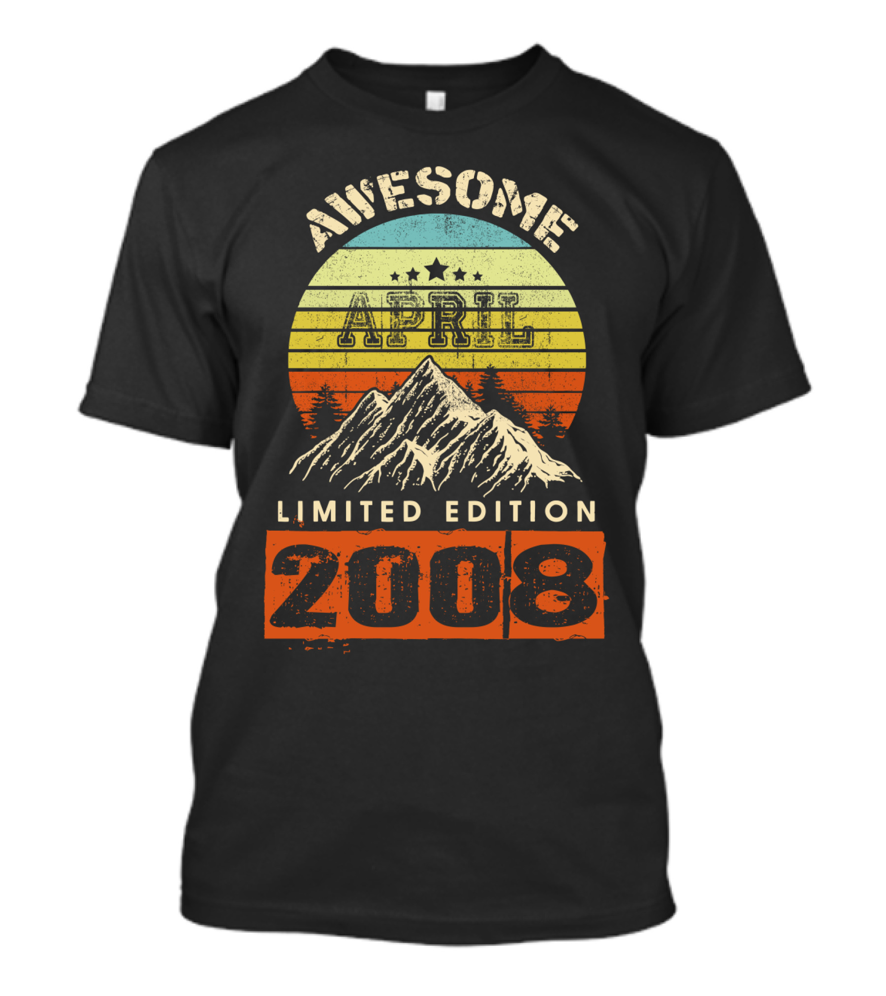 Awesome April 2008 Vintage Mountain Sunset T-Shirt