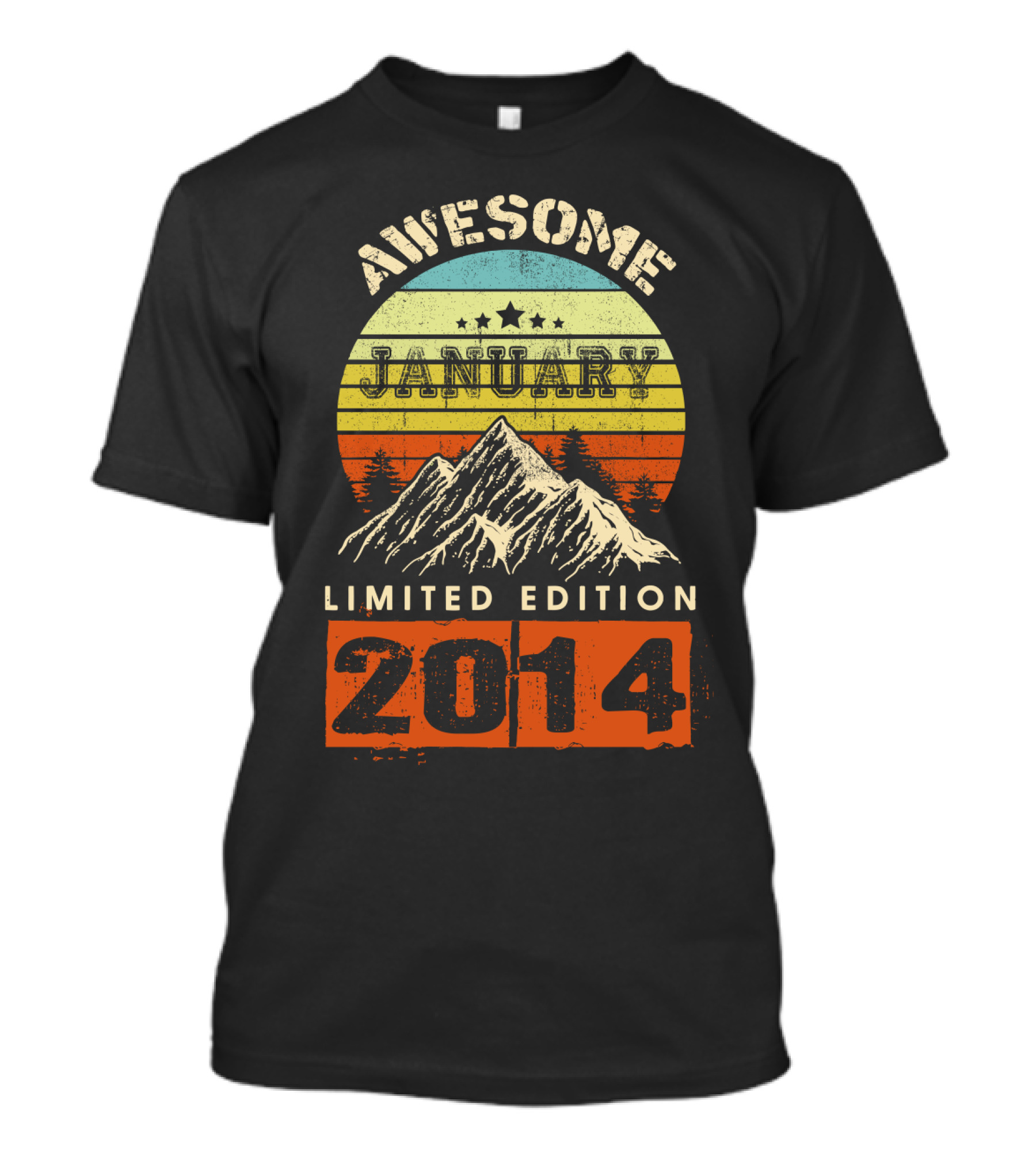 Awesome January Vintage 2014 T-Shirt