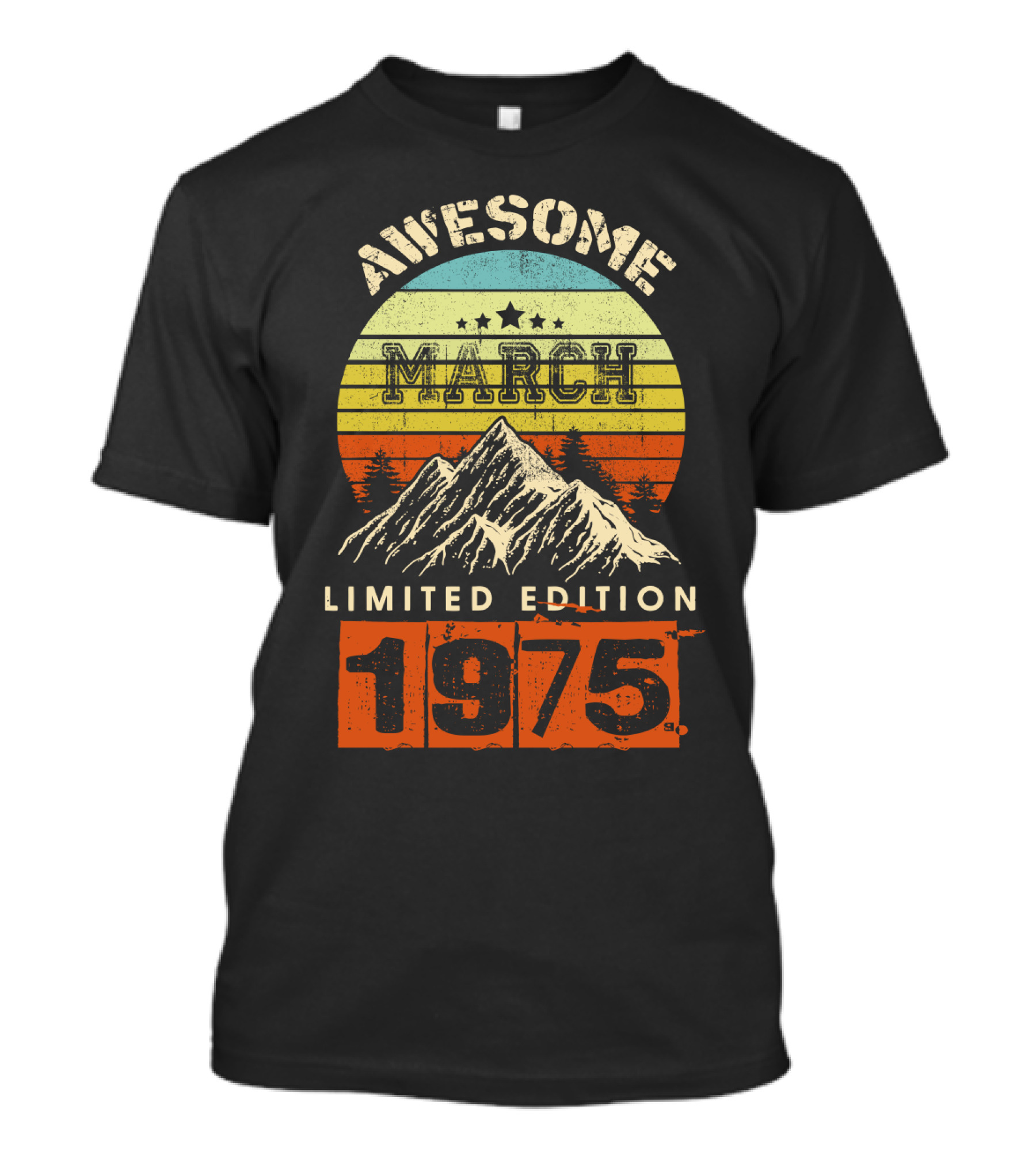 Awesome March 1975 Vintage Mountain T-Shirt