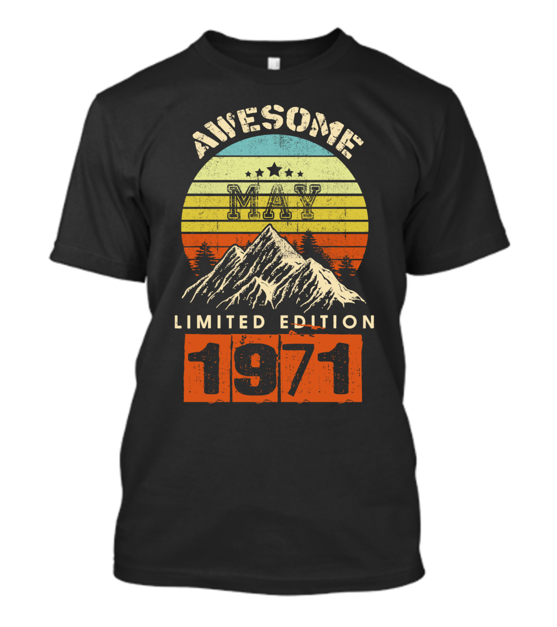 Awesome May 1971 Vintage 19 Birthday T-Shirt