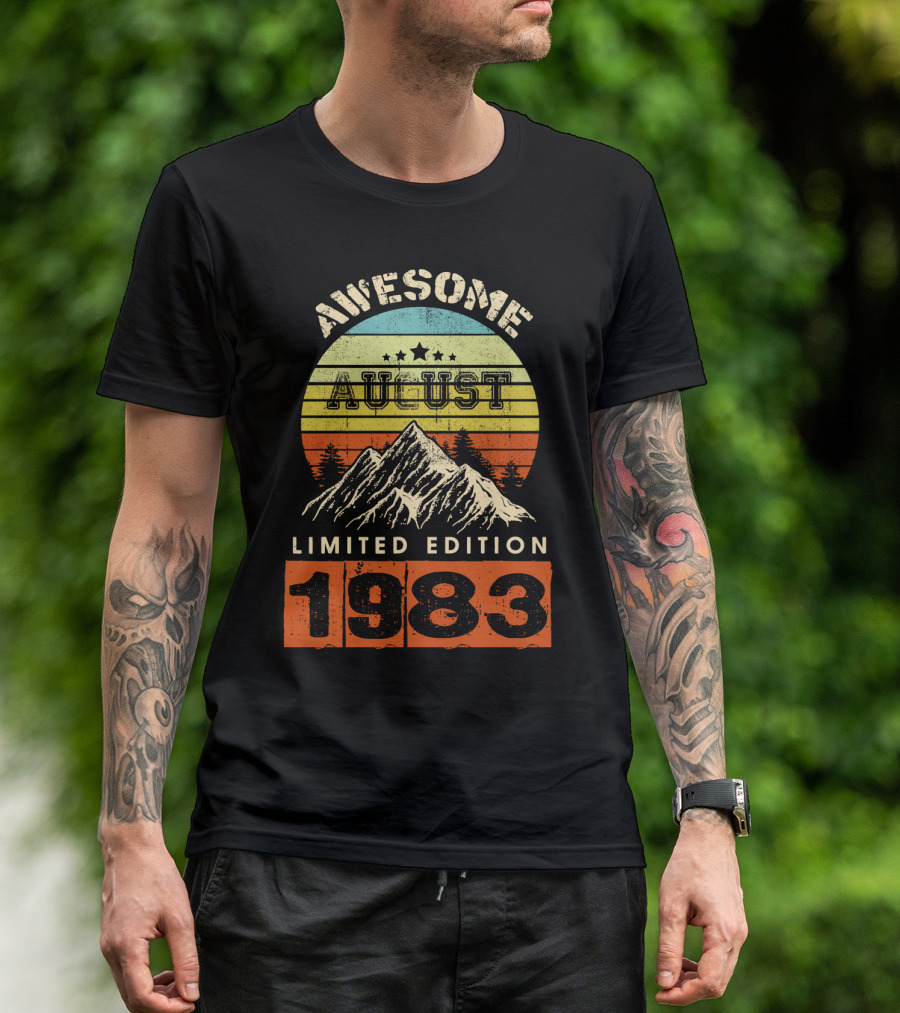 Awesome August 1983 Vintage Mountain T-Shirt