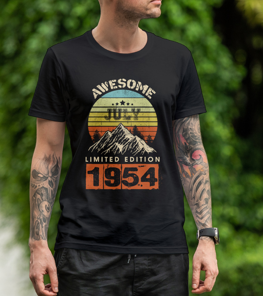 Awesome July 1954 Vintage Mountain Scene T-Shirt