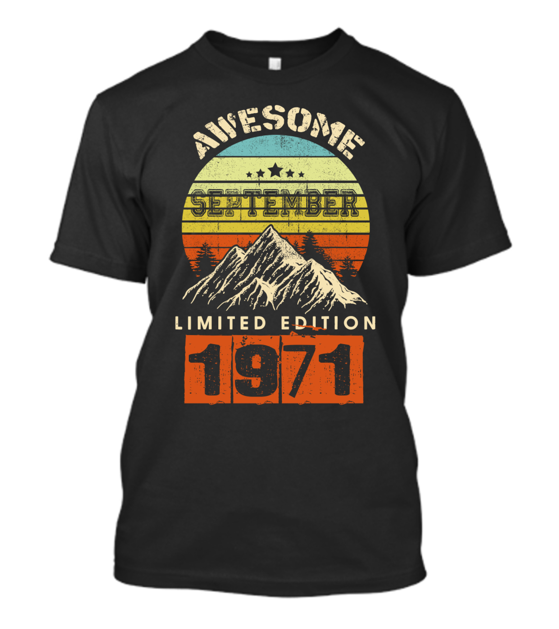 Awesome September 1971 Vintage Birthday T-Shirt