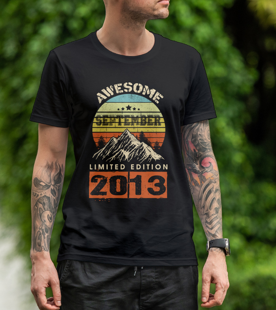 Awesome September 2013 Vintage Birthday T-Shirt