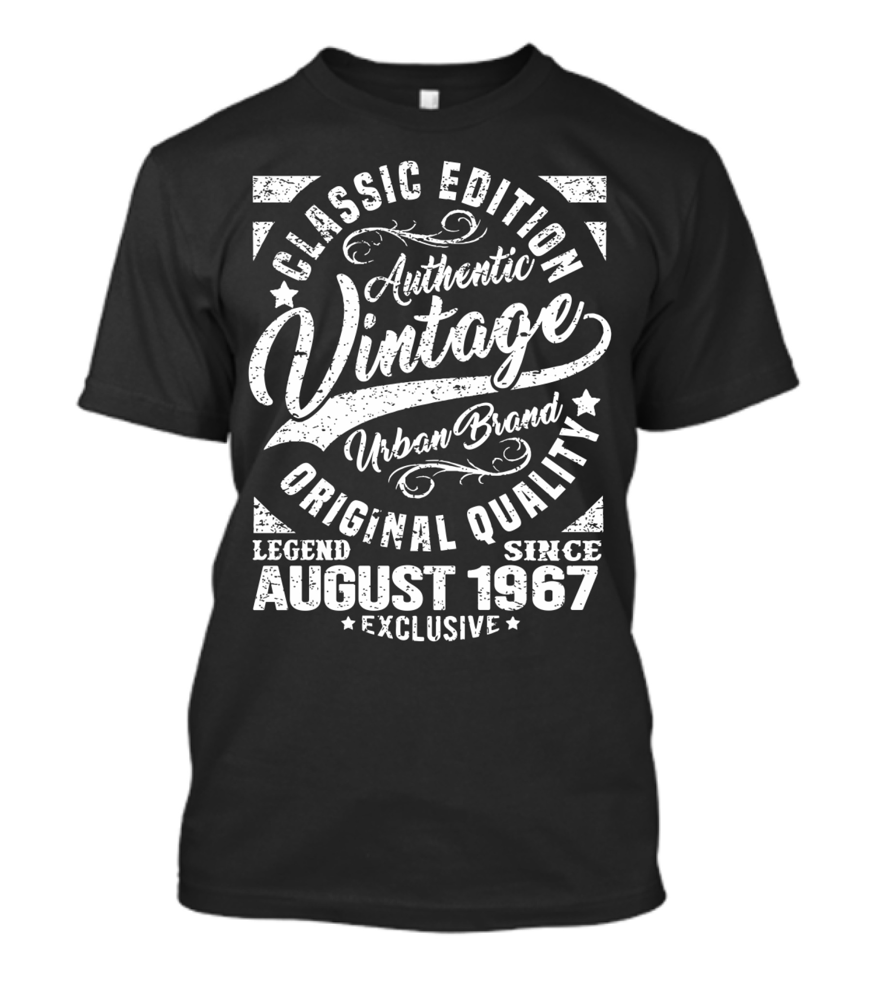 Classic Edition Authentic Vintage Urban Brand Original Quality Legend August 1967 Exclusive T-Shirt