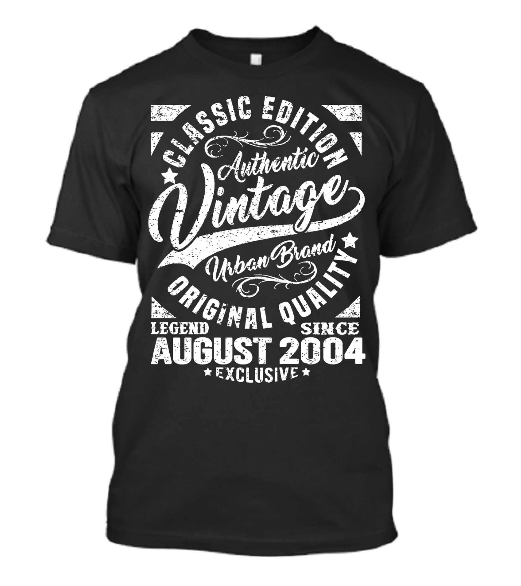 Classic Edition Authentic Vintage Urban Brand Original Quality Legend August 2004 Exclusive T-Shirt
