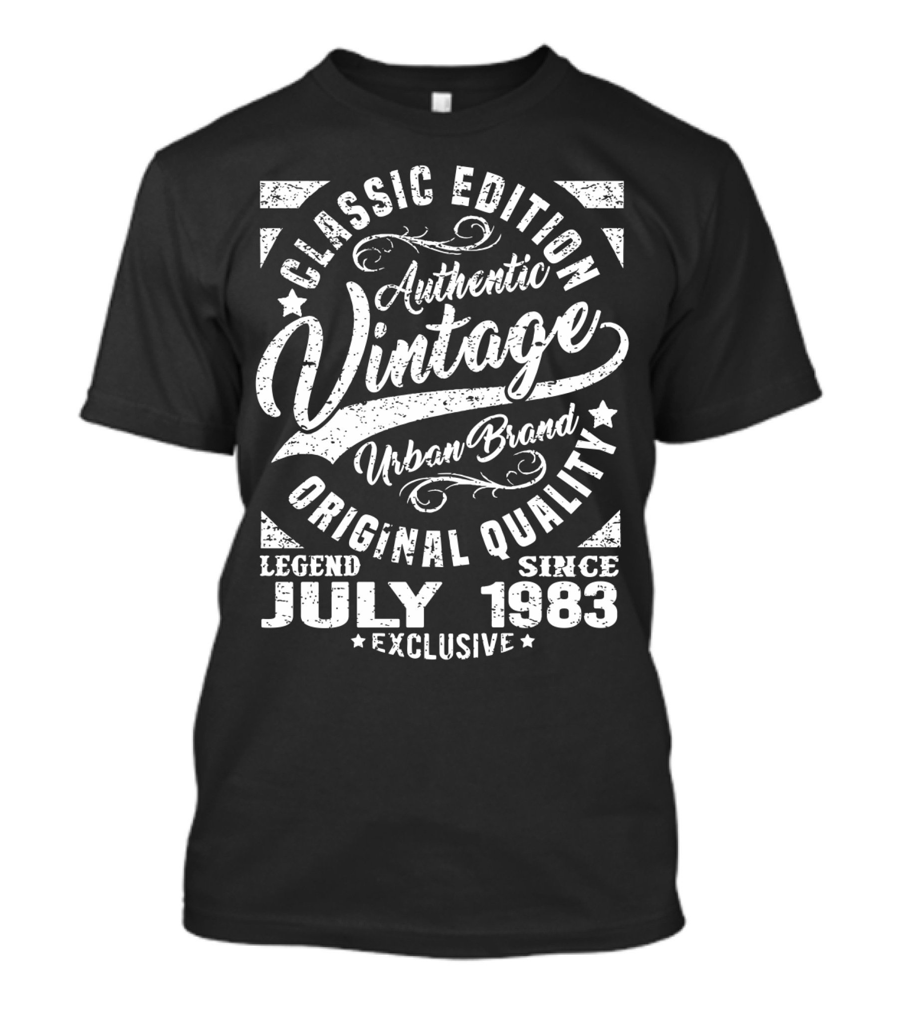 Classic Edition Authentic Vintage Urban Brand Original Quality Legend Since July 1983 Exclusive T-Shirt