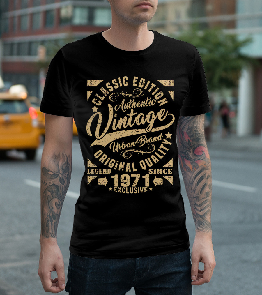 Classic Edition Authentic Vintage Urban Brand Original Quality Legend Since 1971 Exclusive T-Shirt