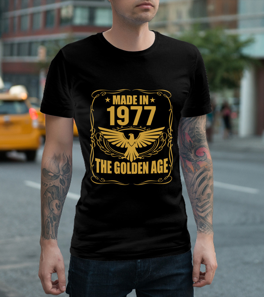Made In 1977 The Golden Age Eagle Emblem T-Shirt