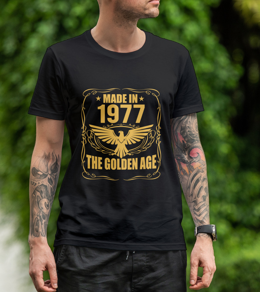 Made In 1977 The Golden Age Eagle Emblem T-Shirt