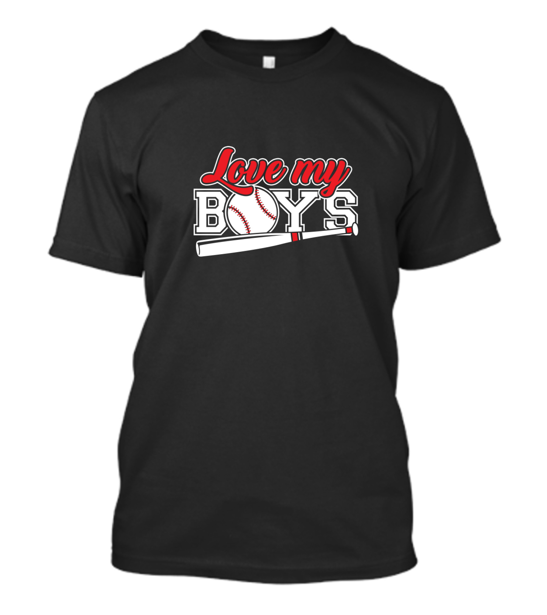 Love My Boys Baseball Mom And Dad Bat Ball Boys T-Shirt