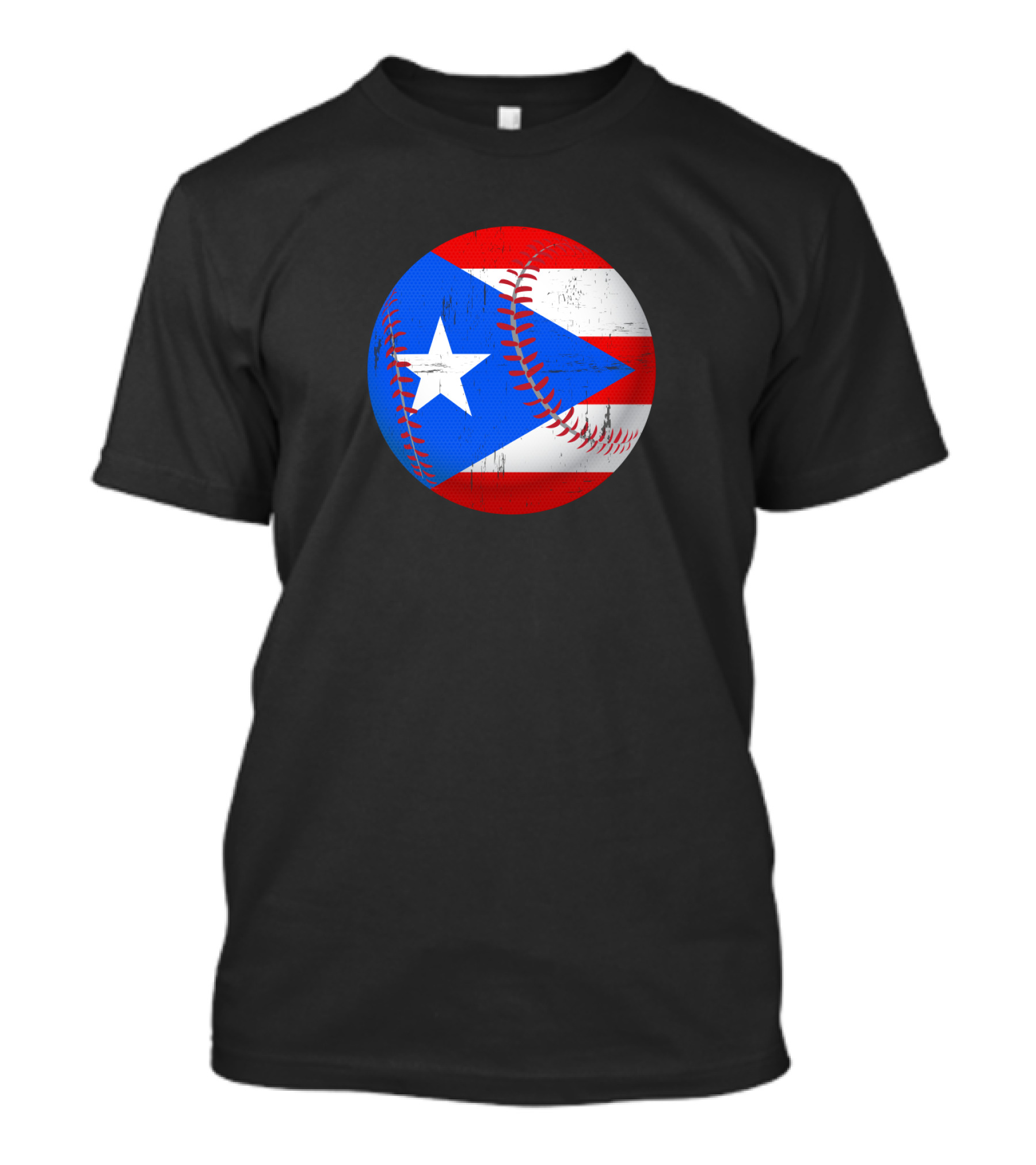 Puerto Rico Flag Baseball Seamless Fusion T-Shirt