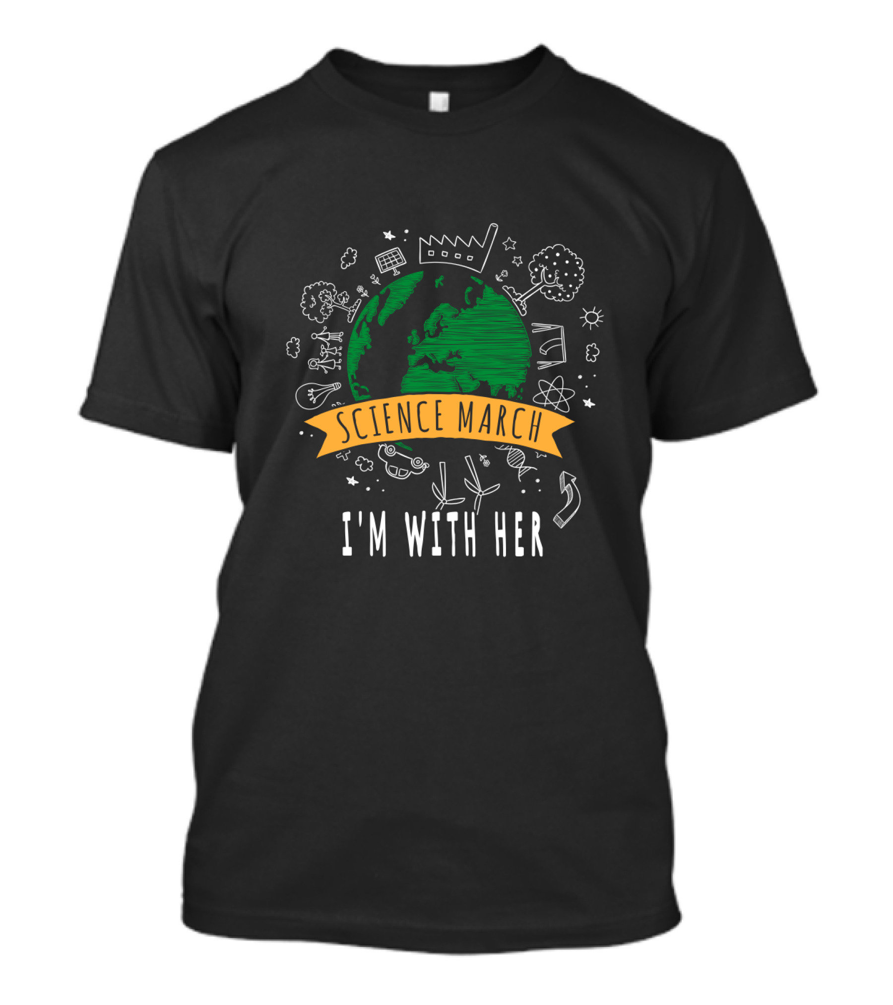 Science March I'm With Her Earth Environmental Icons T-Shirt