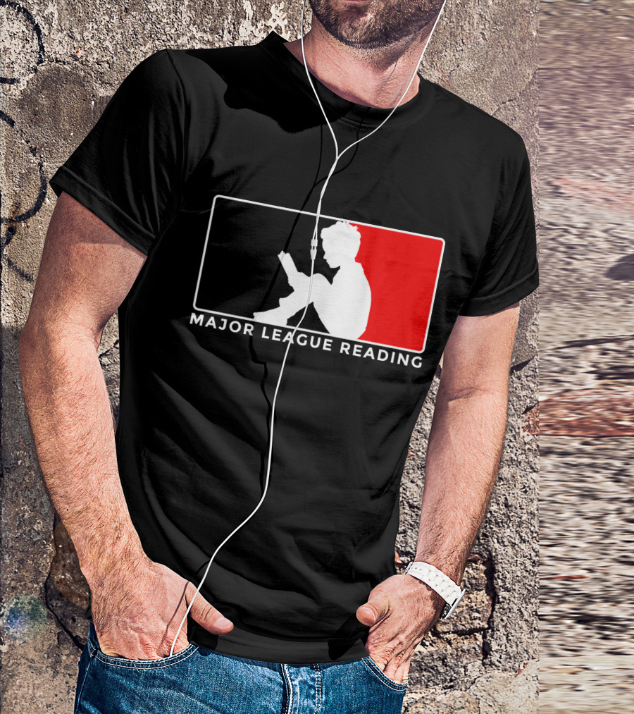 Major League Reading Child Reading Silhouette In MLB T-Shirt