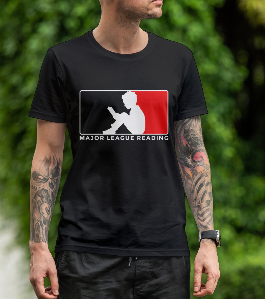 Major League Reading Child Reading Silhouette In MLB T-Shirt