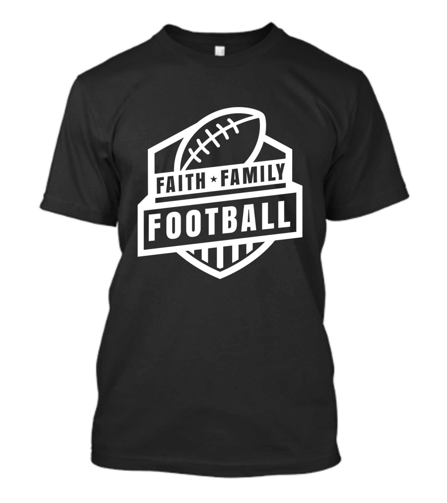 Faith Family Football Shield T-Shirt