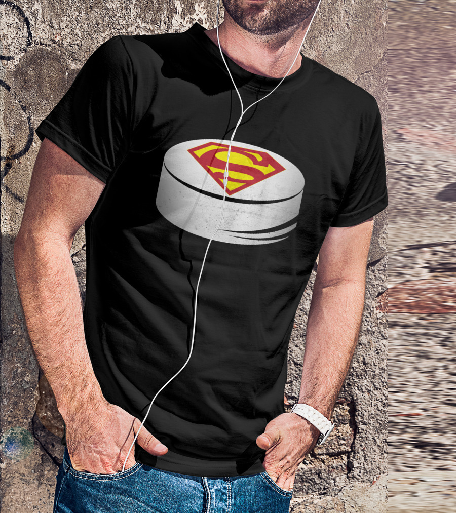 Superman Hockey Puck T-Shirt