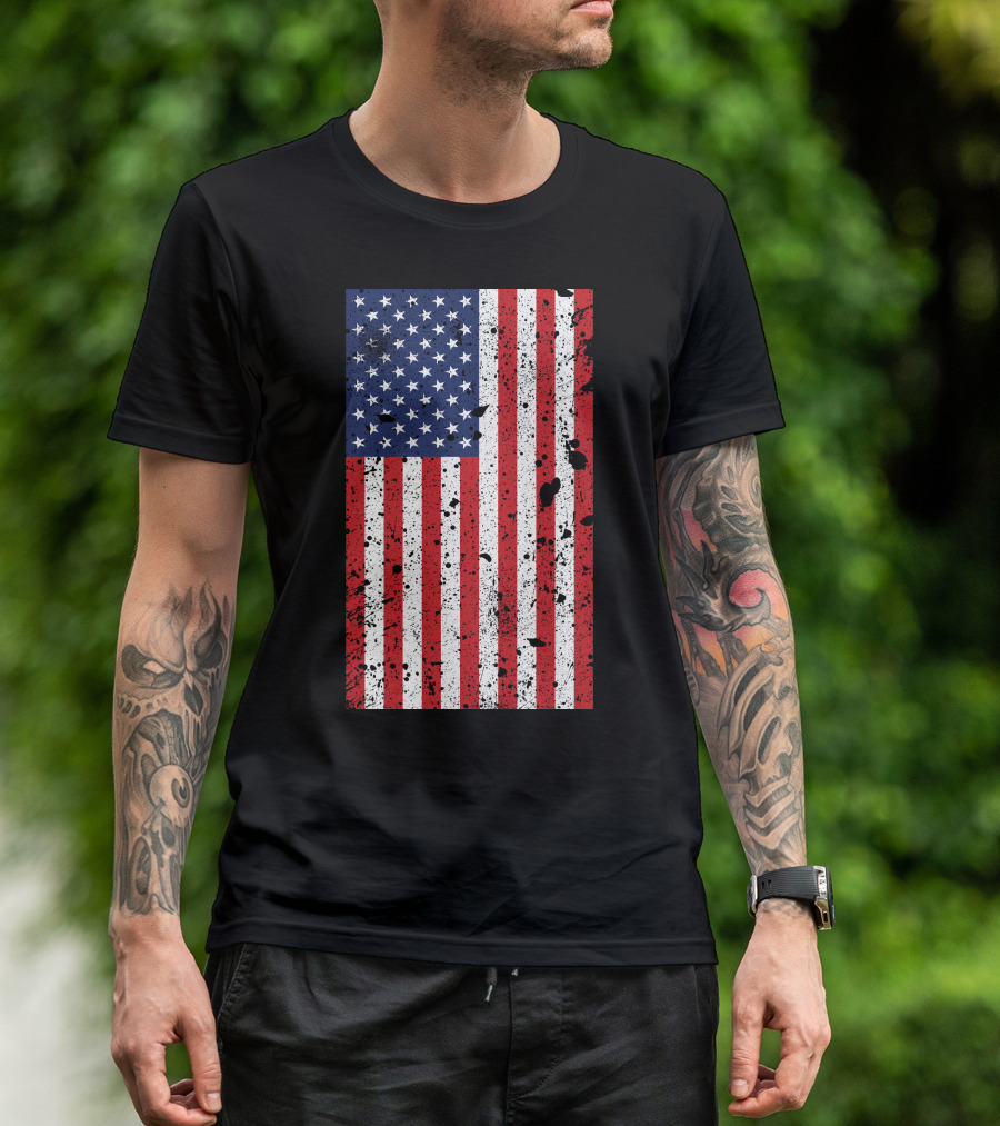 United States Of America Flag Vintage Distressed Look T-Shirt
