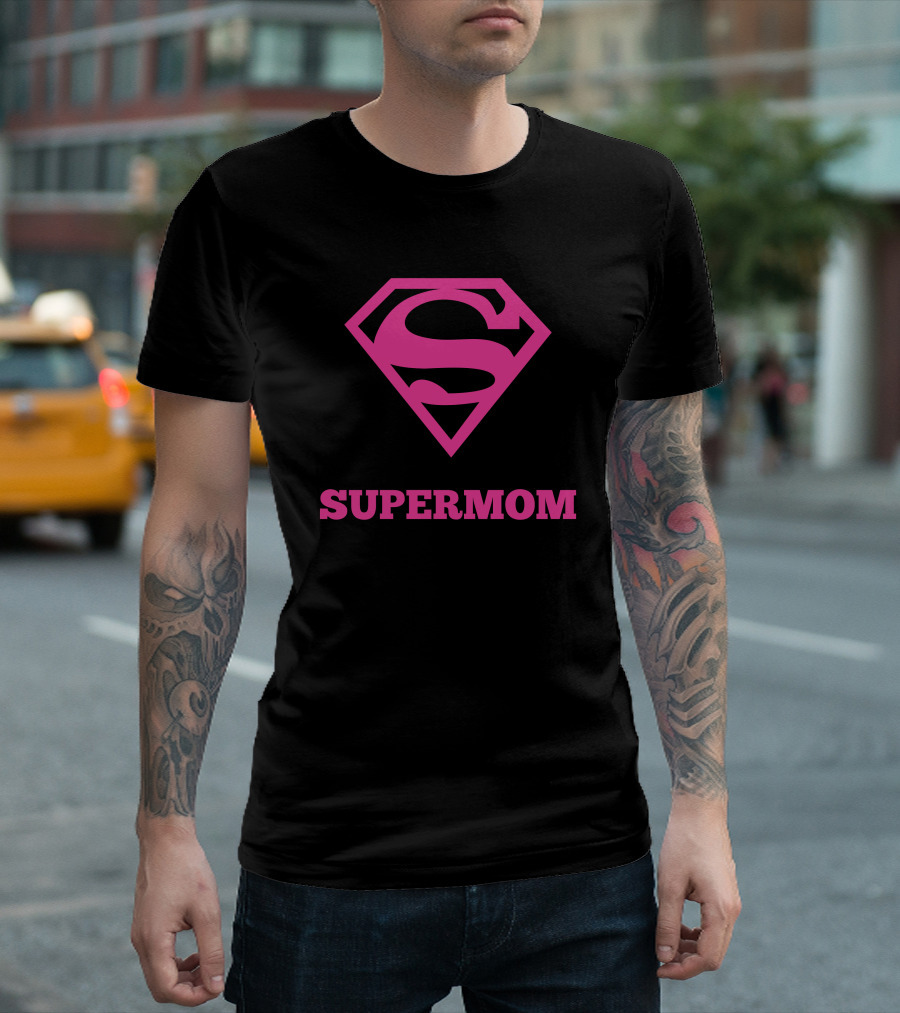 Supermom Superman Logo Parody Iconic T-Shirt