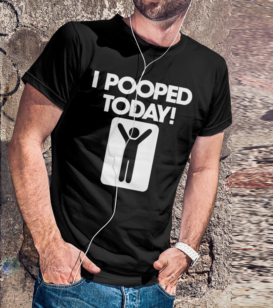 Shop4Ever I Pooped Today Stick Figure T-Shirt