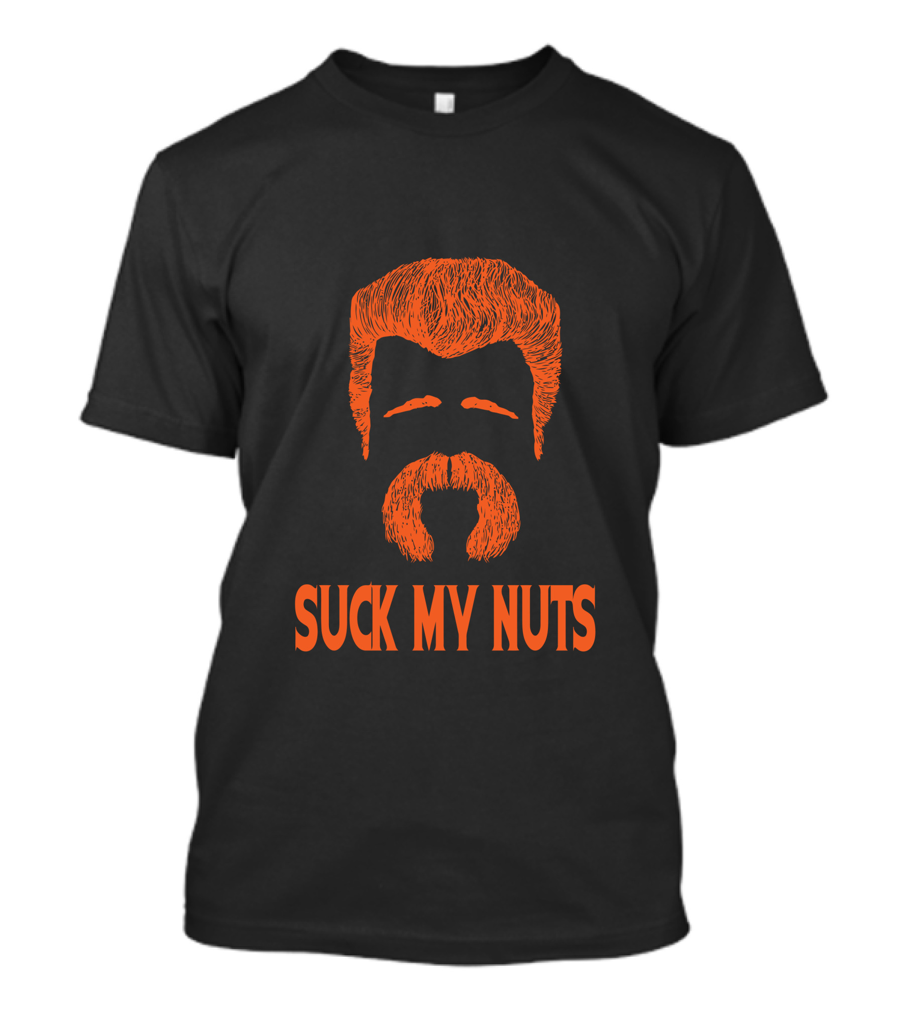 Suck My Nuts Biker Moustache Beard T-Shirt