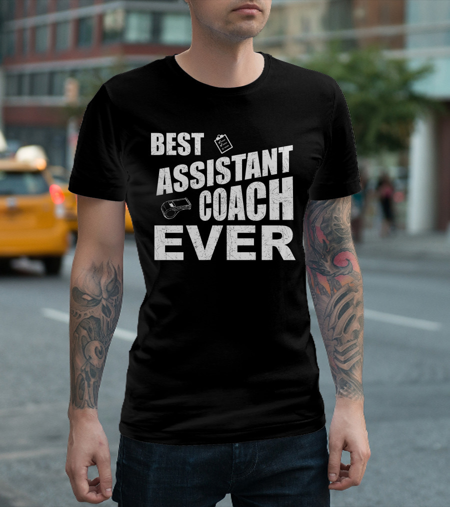 Best Assistant Coach Ever Whistle Clipboard T-Shirt