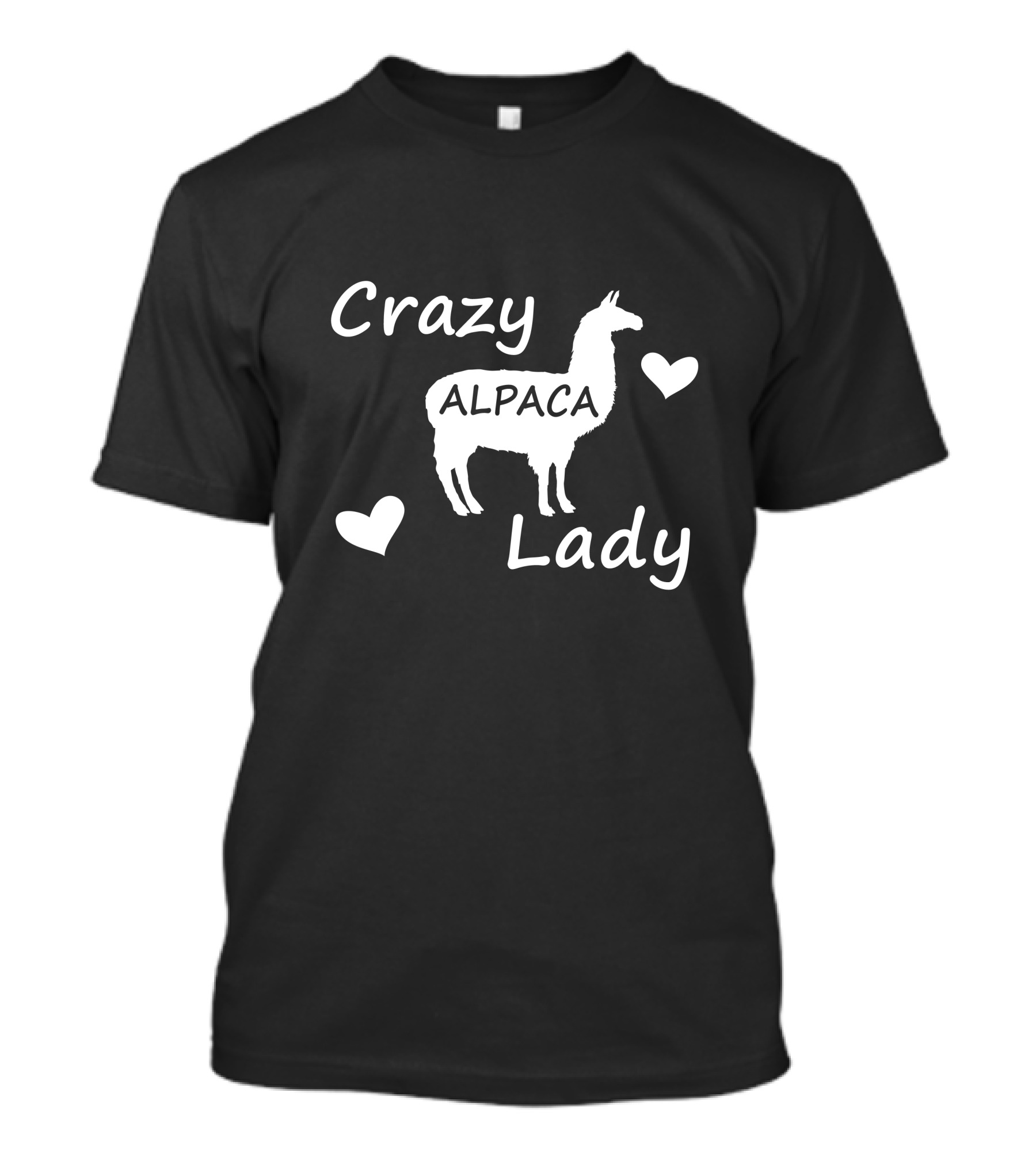 Crazy Alpaca Lady Heart T-Shirt