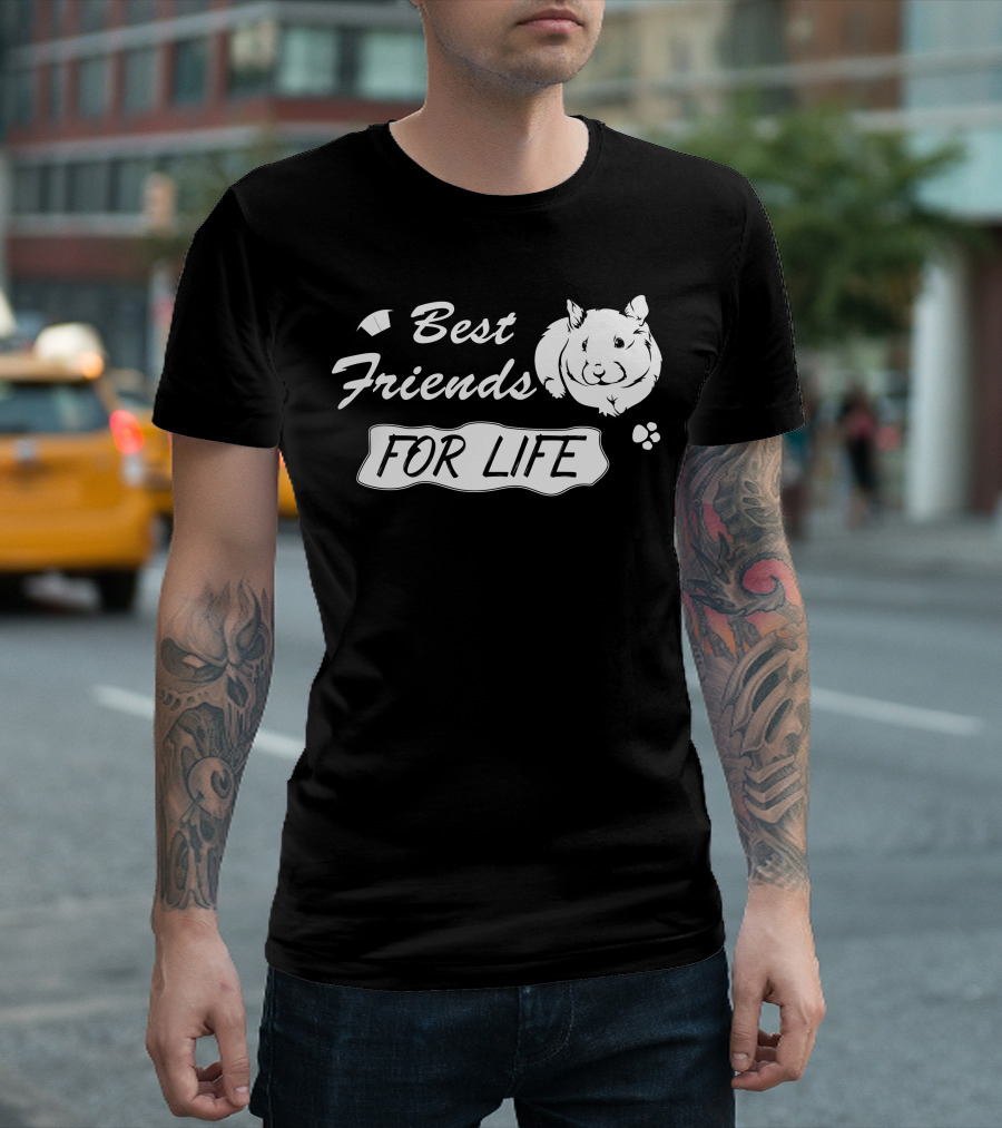 Best Friends For Life Hamster Paw Prints T-Shirt