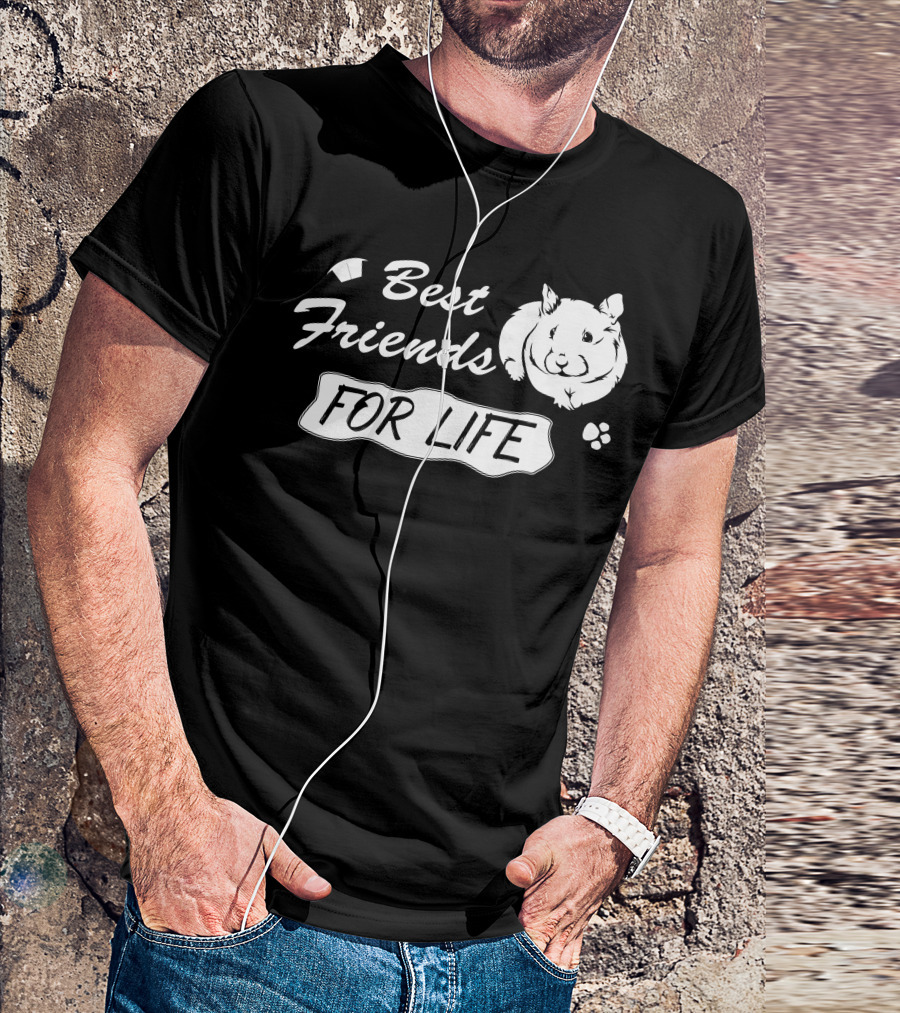 Best Friends For Life Hamster Paw Prints T-Shirt
