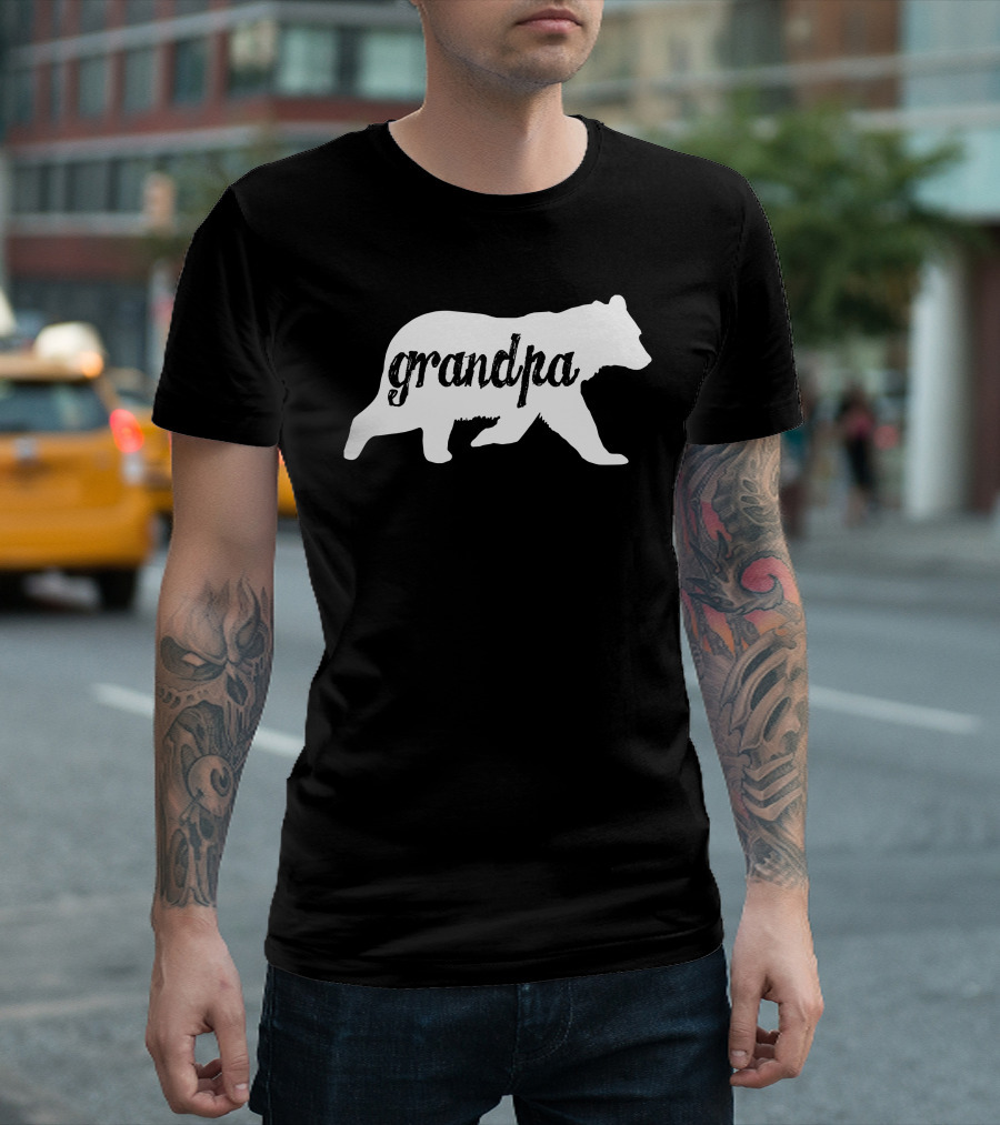 Grandpa Bear Walking T-Shirt