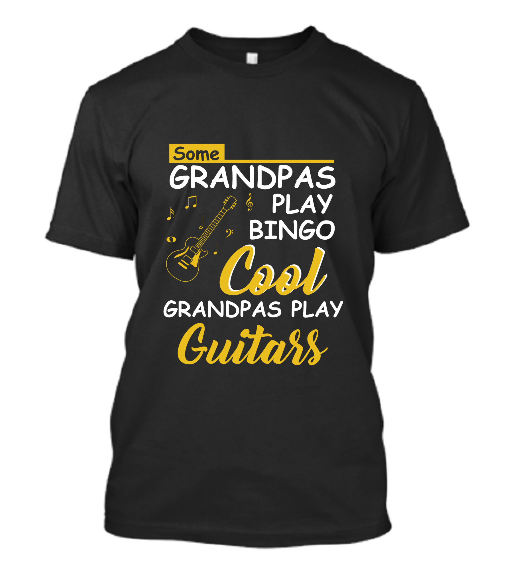 Some Grandpas Play Bingo Cool Grandpas Play Guitars T-Shirt