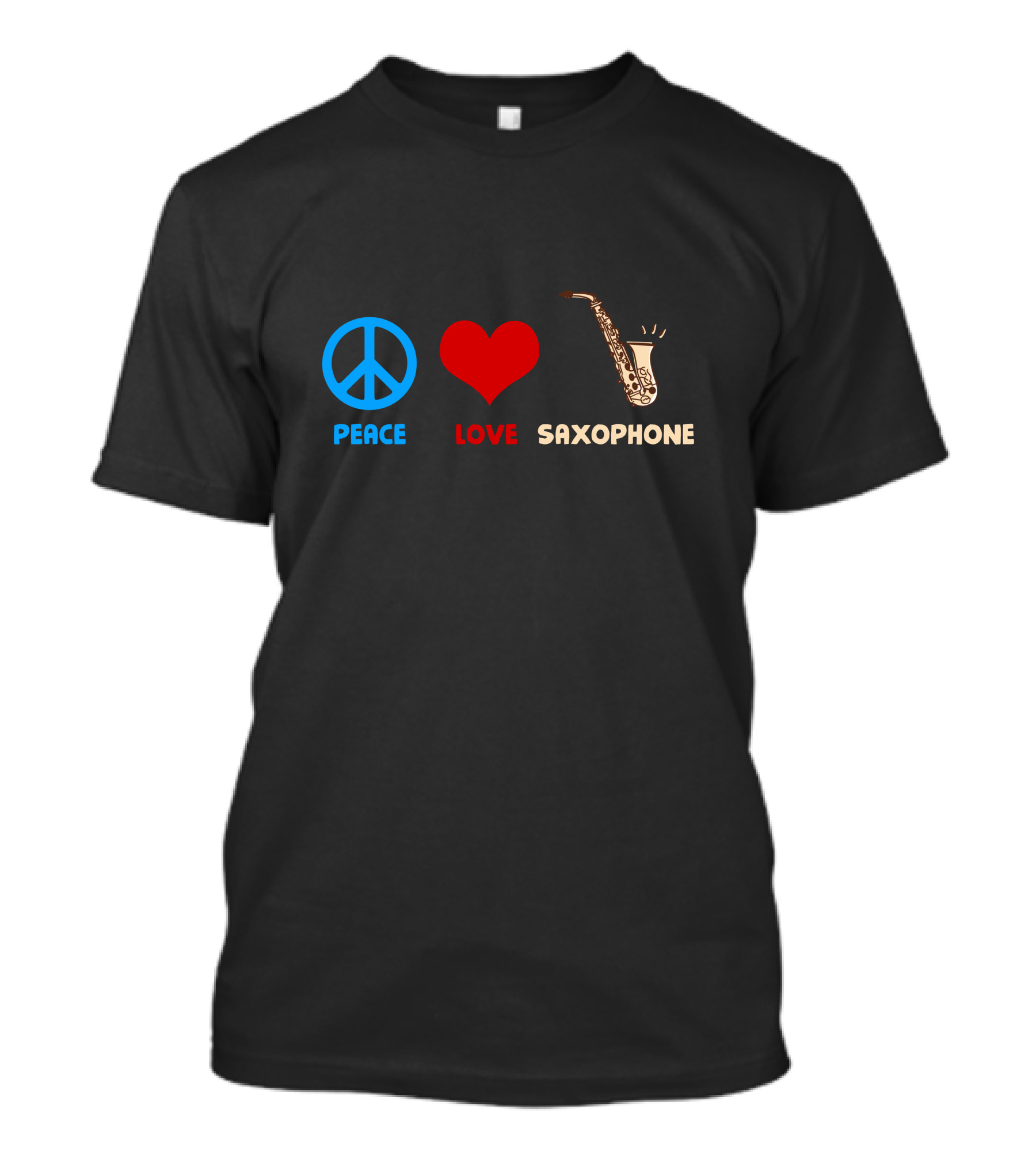 Peace Love Saxophone T-Shirt